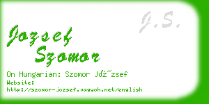 jozsef szomor business card